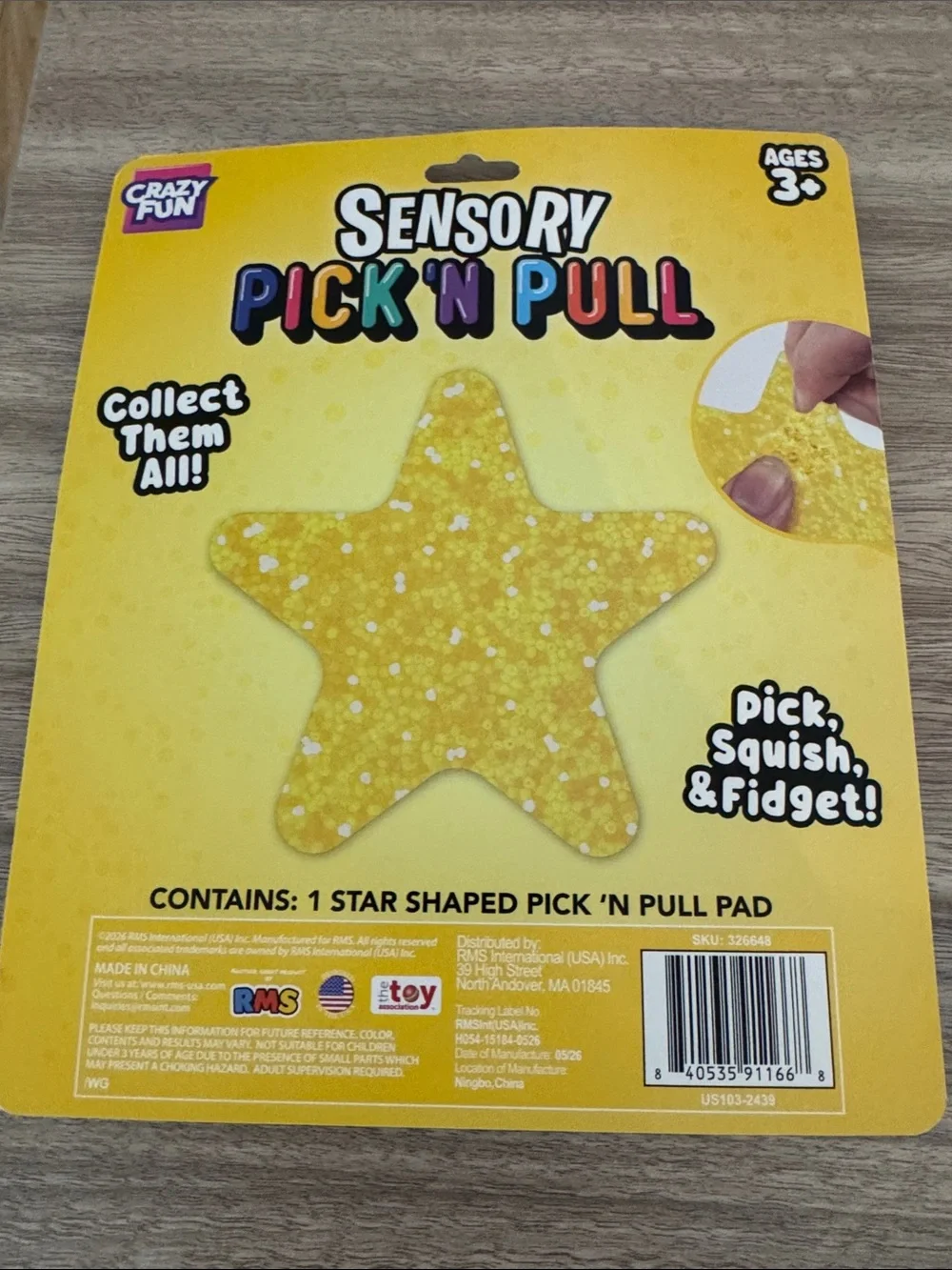 RMS Sensory Pick 'N Pull Kids Toys - Purple, Teal, Yellow Crazy Fun.Set of 3 NEW